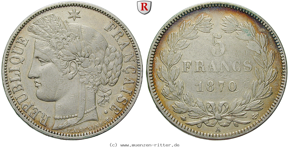 Klicken Sie auf das Bild um es auf Ihrem Rechner zu speichern frankreich-regierung-der-nationalen-verteidigung-5-francs/66994.jpg