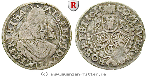 Klicken Sie auf das Bild um es auf Ihrem Rechner zu speichern friedland-und-sagan-herzogtum-albrecht-von-wallenstein-groschen-3-kreuzer/47353.jpg