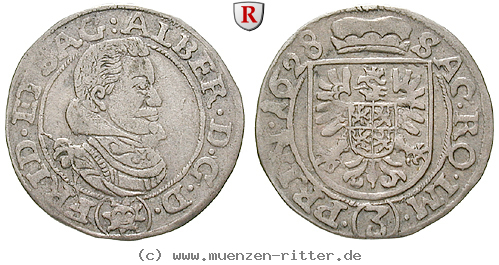 Klicken Sie auf das Bild um es auf Ihrem Rechner zu speichern friedland-und-sagan-herzogtum-albrecht-von-wallenstein-groschen-3-kreuzer/73293.jpg