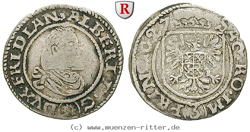 Klicken Sie auf das Bild um es auf Ihrem Rechner zu speichern friedland-und-sagan-herzogtum-albrecht-von-wallenstein-groschen-3-kreuzer/73591.jpg