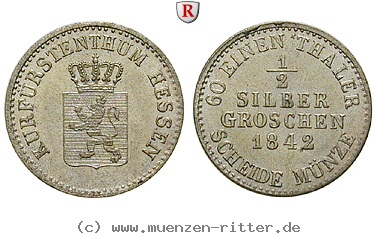 Klicken Sie auf das Bild um es auf Ihrem Rechner zu speichern hessen-wilhelm-ii-1-2-silbergroschen/85453.jpg