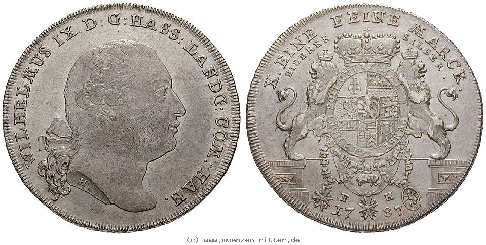 Klicken Sie auf das Bild um es auf Ihrem Rechner zu speichern hessen-wilhelm-ix-taler/15774.jpg