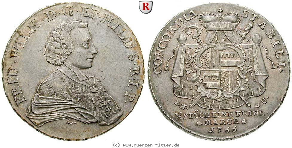 Klicken Sie auf das Bild um es auf Ihrem Rechner zu speichern hildesheim-bistum-friedrich-wilhelm-von-westfalen-konventionstaler/33813.jpg