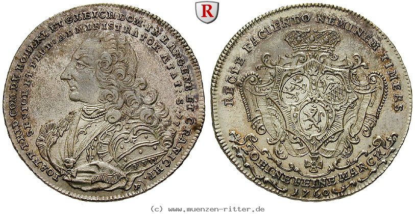 Klicken Sie auf das Bild um es auf Ihrem Rechner zu speichern hohenlohe-johann-friedrich-von-oehringen-1-2-konventionstaler/95973.jpg