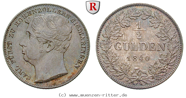 Klicken Sie auf das Bild um es auf Ihrem Rechner zu speichern hohenzollern-carl-1-2-gulden/25002.jpg