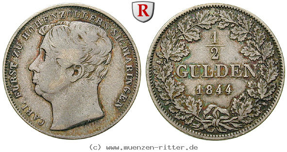 Klicken Sie auf das Bild um es auf Ihrem Rechner zu speichern hohenzollern-carl-1-2-gulden/90833.jpg