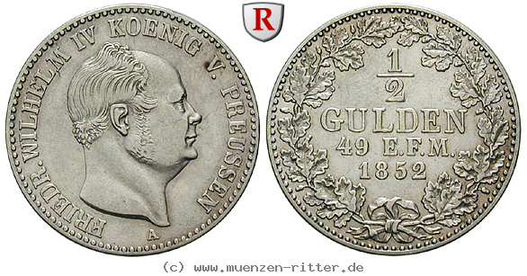 Klicken Sie auf das Bild um es auf Ihrem Rechner zu speichern hohenzollern-friedrich-wilhelm-iv-von-preussen-1-2-gulden/85120.jpg