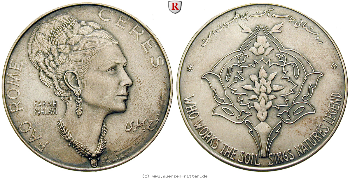iran-farah-pahlavi-farah-diba--frau-von-riza-pahlevi-silbermedaille/53091.jpg