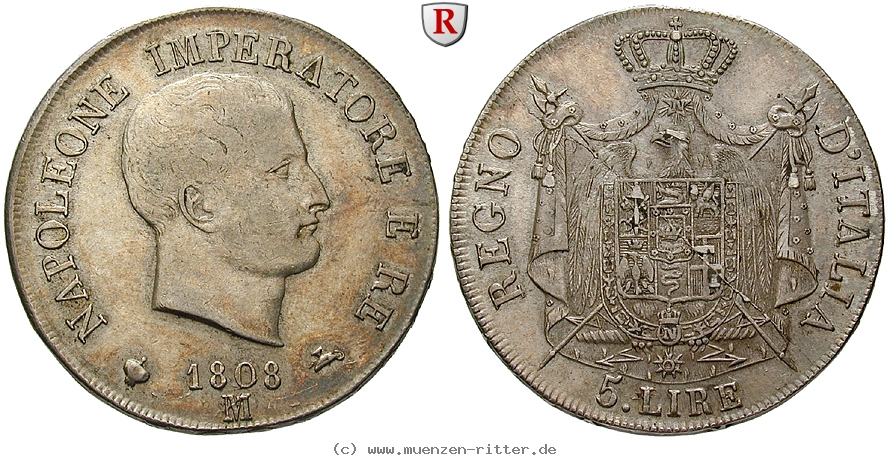 Klicken Sie auf das Bild um es auf Ihrem Rechner zu speichern italien-napoleon-i-5-lire/101274.jpg