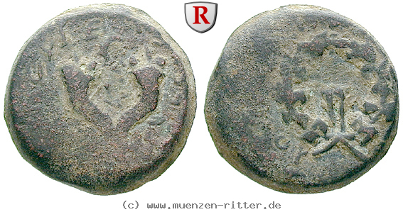 Klicken Sie auf das Bild um es auf Ihrem Rechner zu speichern judaea--hasmonaeer-mattathias-antigonos-bronze/30608.jpg