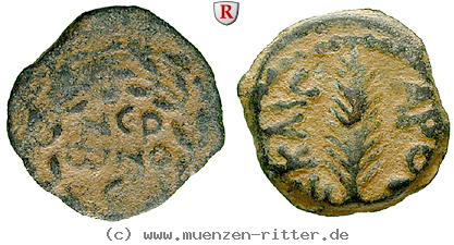 Klicken Sie auf das Bild um es auf Ihrem Rechner zu speichern judaea--prokuratoren-porcius-festus-prutah/64289.jpg