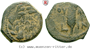 Klicken Sie auf das Bild um es auf Ihrem Rechner zu speichern judaea--prokuratoren-valerius-gratus-prutah/60312.jpg