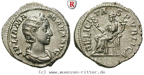 Klicken Sie auf das Bild um es auf Ihrem Rechner zu speichern julia-mamaea-mutter-des-severus-alexander-denar/100714.jpg