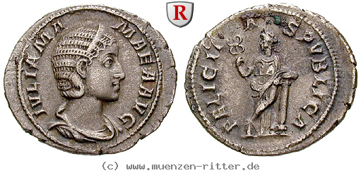 Klicken Sie auf das Bild um es auf Ihrem Rechner zu speichern julia-mamaea-mutter-des-severus-alexander-denar/16154.jpg