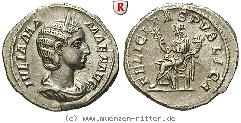 Klicken Sie auf das Bild um es auf Ihrem Rechner zu speichern julia-mamaea-mutter-des-severus-alexander-denar/35212.jpg