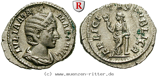 Klicken Sie auf das Bild um es auf Ihrem Rechner zu speichern julia-mamaea-mutter-des-severus-alexander-denar/36961.jpg