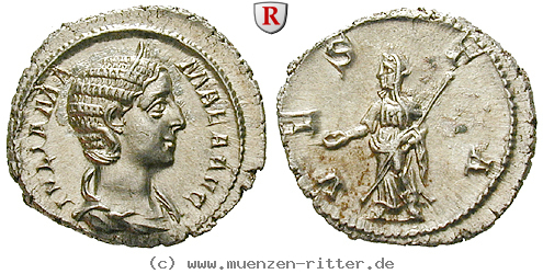 Klicken Sie auf das Bild um es auf Ihrem Rechner zu speichern julia-mamaea-mutter-des-severus-alexander-denar/40422.jpg