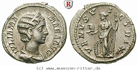 Klicken Sie auf das Bild um es auf Ihrem Rechner zu speichern julia-mamaea-mutter-des-severus-alexander-denar/55157.jpg