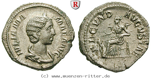 Klicken Sie auf das Bild um es auf Ihrem Rechner zu speichern julia-mamaea-mutter-des-severus-alexander-denar/57572.jpg