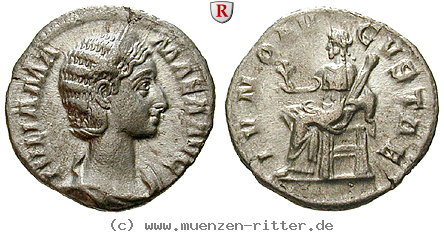 Klicken Sie auf das Bild um es auf Ihrem Rechner zu speichern julia-mamaea-mutter-des-severus-alexander-denar/96188.jpg