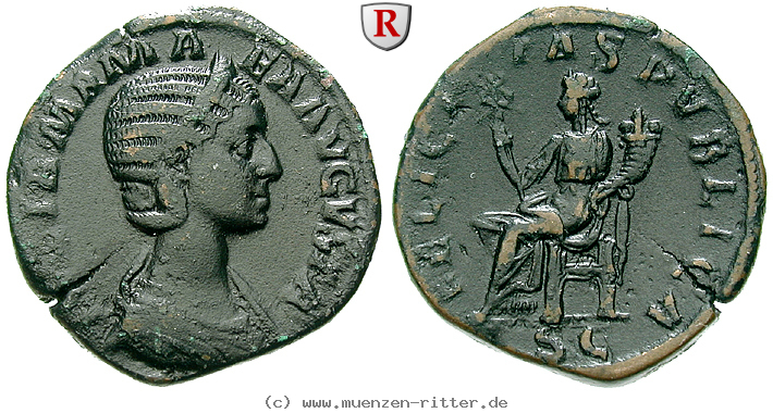 Klicken Sie auf das Bild um es auf Ihrem Rechner zu speichern julia-mamaea-mutter-des-severus-alexander-sesterz/100715.jpg