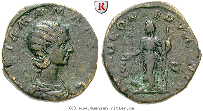 Klicken Sie auf das Bild um es auf Ihrem Rechner zu speichern julia-mamaea-mutter-des-severus-alexander-sesterz/49007.jpg