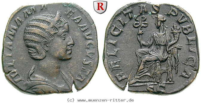 Klicken Sie auf das Bild um es auf Ihrem Rechner zu speichern julia-mamaea-mutter-des-severus-alexander-sesterz/86258.jpg