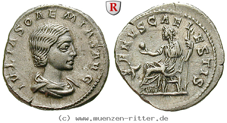 Klicken Sie auf das Bild um es auf Ihrem Rechner zu speichern julia-soaemias-mutter-des-elagabal-denar/102165.jpg