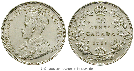Klicken Sie auf das Bild um es auf Ihrem Rechner zu speichern kanada-george-v-25-cents/43827.jpg