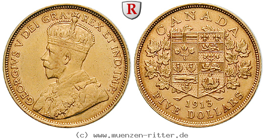 Klicken Sie auf das Bild um es auf Ihrem Rechner zu speichern kanada-george-v-5-dollars/88552.jpg