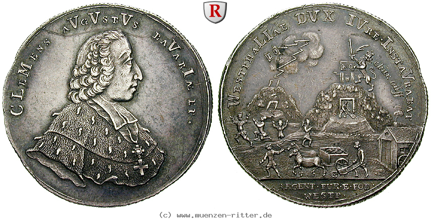 Klicken Sie auf das Bild um es auf Ihrem Rechner zu speichern koeln-bistum-clemens-august-von-bayern-1-2-ausbeutetaler/81139.jpg