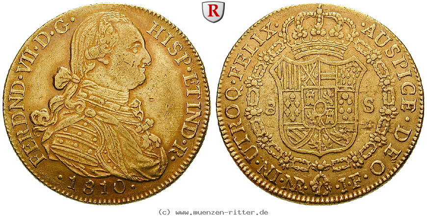 Klicken Sie auf das Bild um es auf Ihrem Rechner zu speichern kolumbien-ferdinand-vii-8-escudos/61525.jpg