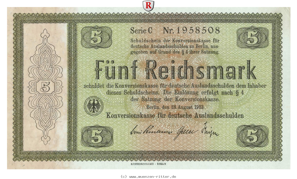 Klicken Sie auf das Bild um es auf Ihrem Rechner zu speichern konversionskasse-fuer-auslandsschulden-5-reichsmark/86969.jpg
