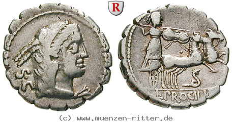 Klicken Sie auf das Bild um es auf Ihrem Rechner zu speichern l-procilius-denar-serratus/76865.jpg