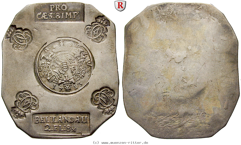 landau-stadt-karl-alexander-von-wuerttemberg-notklippe-zu-2-gulden-8-kreuzer/36398.jpg