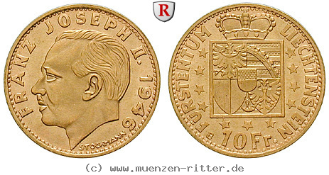 Klicken Sie auf das Bild um es auf Ihrem Rechner zu speichern liechtenstein-franz-josef-ii-10-franken/88706.jpg