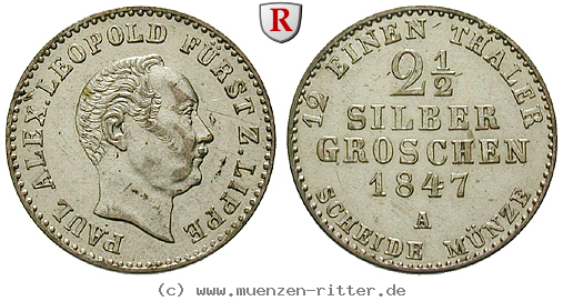 lippe-grafschaft-paul-alexander-leopold-2-1-2-silbergroschen/31508.jpg