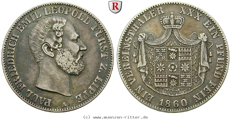 lippe-grafschaft-paul-friedrich-emil-leopold-vereinstaler/102954.jpg