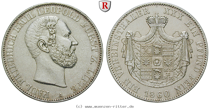 lippe-grafschaft-paul-friedrich-emil-leopold-vereinstaler/51049.jpg