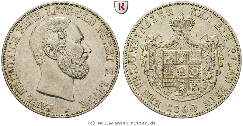 lippe-grafschaft-paul-friedrich-emil-leopold-vereinstaler/54429.jpg