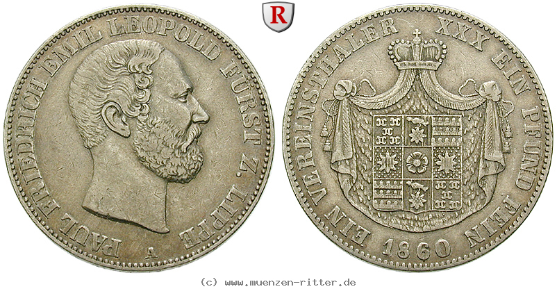 lippe-grafschaft-paul-friedrich-emil-leopold-vereinstaler/66160.jpg