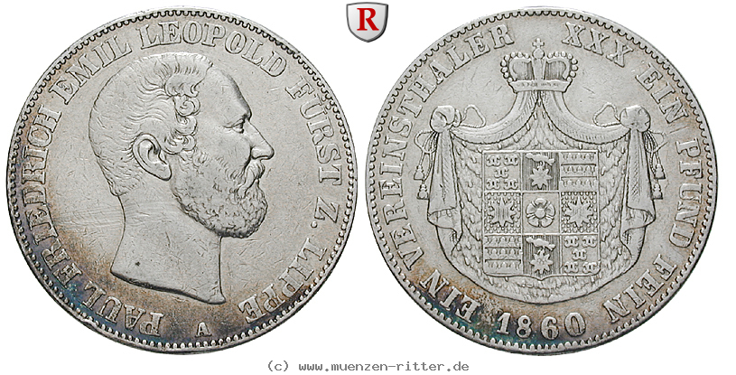 lippe-grafschaft-paul-friedrich-emil-leopold-vereinstaler/77450.jpg