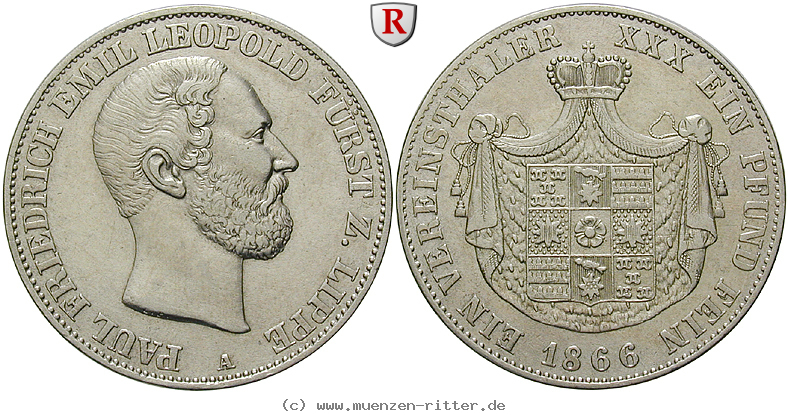 lippe-grafschaft-paul-friedrich-emil-leopold-vereinstaler/85122.jpg