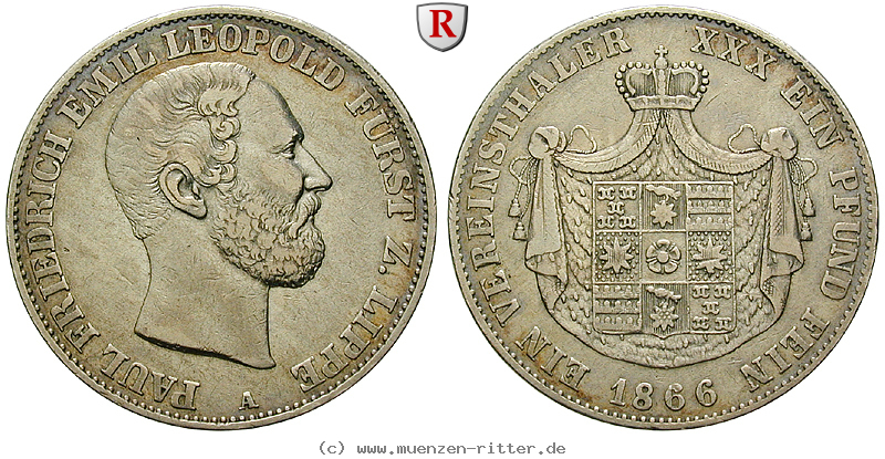 lippe-grafschaft-paul-friedrich-emil-leopold-vereinstaler/88234.jpg