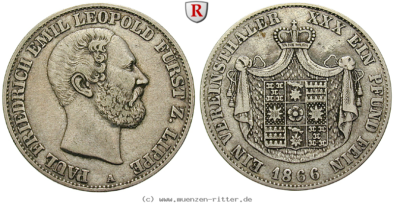 lippe-grafschaft-paul-friedrich-emil-leopold-vereinstaler/93097.jpg