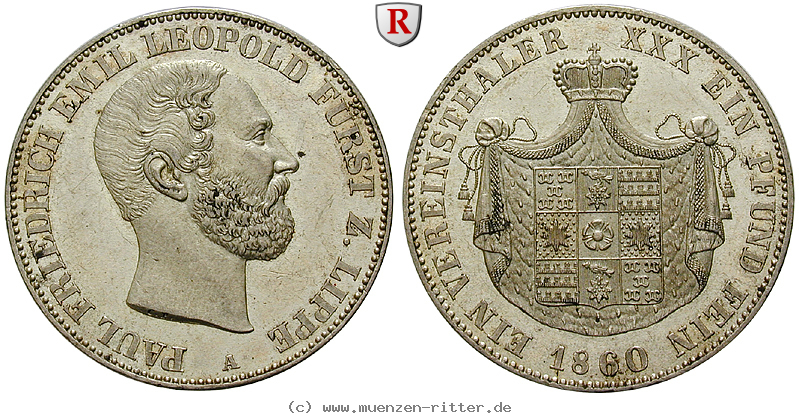 lippe-grafschaft-paul-friedrich-emil-leopold-vereinstaler/96078.jpg
