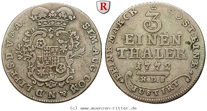 Klicken Sie auf das Bild um es auf Ihrem Rechner zu speichern lippe-grafschaft-simon-august-1-3-taler/100862.jpg