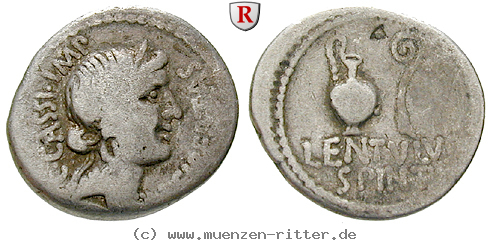 Klicken Sie auf das Bild um es auf Ihrem Rechner zu speichern m-junius-brutus-c-cassius-longinus-p-cornelius-lentulus-spinther-denar/29235.jpg