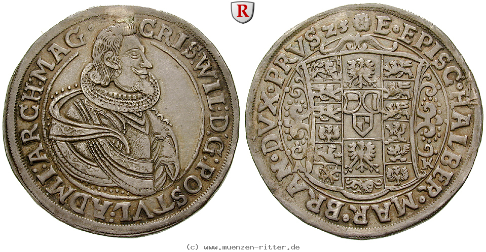 Klicken Sie auf das Bild um es auf Ihrem Rechner zu speichern magdeburg-bistum-christian-wilhelm-von-brandenburg-1-2-taler/54357.jpg