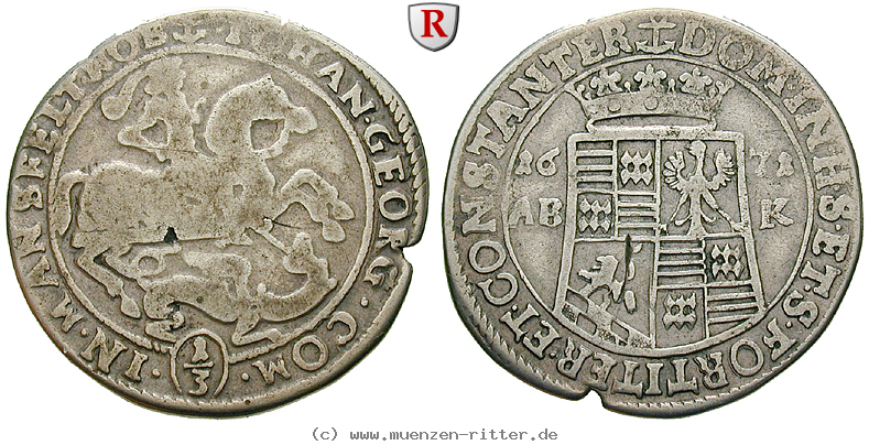 Klicken Sie auf das Bild um es auf Ihrem Rechner zu speichern mansfeld-grafschaft-johann-georg-iii-1-3-taler/71355.jpg